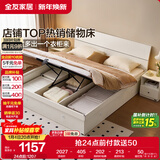 全友家居 双人大床高箱储物收纳床板式床现代简约主卧室床1.8x2米家具