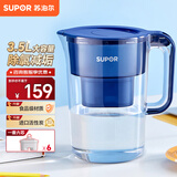 苏泊尔过滤净水器 家用滤水壶 自来水过滤器净水壶家用多重精滤厨房净水器滤水器J-UF03 净水壶UF03【一壶六芯】