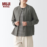 MUJI女式 法兰绒 立领衬衫 格子内搭 衬衣 纯棉全棉 女士秋款BCB19C1A 棕色 M (160/84A)