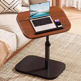 卓博茶几客厅边几可升降茶桌床边桌电脑桌小桌子CJ25胡桃色升降+翻转