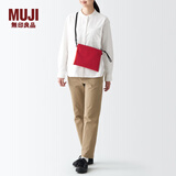 MUJI 不易沾水薄款小挎包单肩斜挎包便携小包 包包 红色 20*24cm EFC52C1A