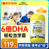佳思敏（Nature's Way）dha儿童3-6-12岁补脑护眼增强记忆力维生素c补锌铁钙叶黄素护眼 【孩子成绩好】佳思敏dha 50粒*1瓶