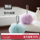 霜山加大加厚沐浴球泡泡浴不散浴花花瓣形泡澡球柔软起泡洗澡球 【加大加厚】单个装-蓝色