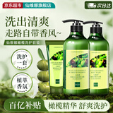 仙维娜套装去屑柔顺洗发水750ml+沐浴露750ml+护发素200g滋润保湿