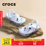 卡骆驰洞洞鞋贝雅卡骆班轻便耐磨一脚蹬休闲鞋|205089 白/深蓝-126 46 /47(300mm)