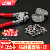 冰禹 铅封钳套装【京仓】钳+铁线18米+100豆(1套) 铅印钳水表电表封口线双绞铅封扣 BYyn-93