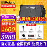 罗兰（Roland）音箱音响CUBE STREET EX吉他弹唱户外直播内录便携路演舞台演出 EX+雅马哈话筒+双架+包+功能电池