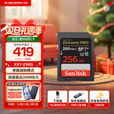 闪迪相机卡 4K高清SD卡 UHS-I微单存储卡微单反摄像储存大卡内存sd卡内存卡 256G SD卡【联系客服送一个7.9元川宇读卡器