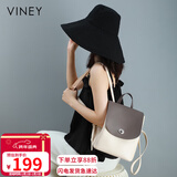 viney牛皮双肩包女大容量背包轻便休闲旅行包大学生书包生日礼物送女友