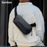 tomtoc胸包男士斜挎包单肩包休闲防水机能时尚Switch收纳包T21S1 Pro款 暗影黑 3L