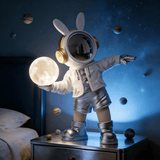 初见北欧潮酷宇航员摆件台灯可调光氛围灯卧室床头柜玄关儿童房装饰品 宇航员夜灯白色加大号【调光/磁吸灯】