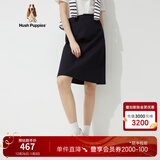 暇步士（Hush Puppies）【柔软亲肤】女装春夏休闲通勤经典半身裙女 188黑色 M (28)
