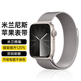 WITGOER【德国精钢】米兰尼斯表带适用苹果手表S11/10 apple watch series/9/8/7磁吸iwatch ultra2金属