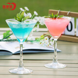 青苹果无铅水晶玻璃马天尼鸡尾酒杯160ml6只 香槟塔香槟杯洋酒杯饮料杯
