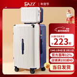 EAZZ【5轮承重+轻便加大容量】行李箱女拉杆箱男旅行箱学生密码皮箱子 【多功能子母箱】白蓝拼色 C型长途 约常规箱28英寸容量5轮