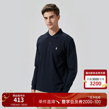 暇步士（Hush Puppies）男装秋季基础多彩长袖POLO衫 075深蓝1 M