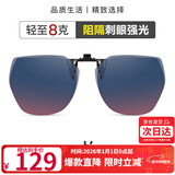 海伦凯勒（HELEN KELLER）墨镜夹片几何大框时尚防晒眼镜夹片 开车驾驶专用夹片HP823C18