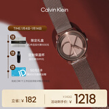 Calvin KleinCK手表标志logo情侣款石英表送女友金色25200035新年礼物