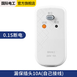 国际电工（FDD）漏电保护插头 家用电器热水器防水防触电保护器 插座转换头 漏保插头10A(自己接线) 