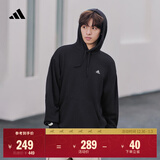 adidas休闲加厚毛圈连帽卫衣套头衫男女秋冬阿迪达斯官方轻运动   黑色   L