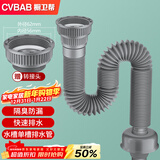 橱卫帮（CVBAB）厨房洗菜盆池单槽下水管水槽排水管配件伸缩软管通用CS821