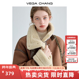 VEGA CHANG雅丹风仿皮毛一体短外套女2025年秋冬装巴恩风毛绒大衣 焦糖棕 S