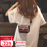 viney牛皮包包女包轻奢品牌斜挎包洋气单肩包生日新年礼物送女生女友