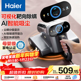 海尔（Haier）【母婴级】世家可视化AI调节智慧眼除螨仪床宝床上吸尘器高温杀菌除螨除尘除宠物毛发礼物送礼CS1S