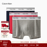 Calvin Klein内衣【新年礼物】男士本命年新年红三条装ck低腰棉质防夹臀内裤男 NP2765OZLK-深海蓝/海棠红/椰青灰  3条 XL