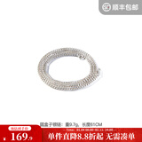 马登福叔美式复古925纯银飞机项链小闪电毛衣链挂脖银饰牛皮绳吊坠男女 圆盒子链