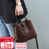 YUYULA牛皮包包女包水桶包通勤轻奢单肩斜挎包生日元旦礼物送女生女友