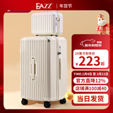 EAZZ【5轮承重+轻便加大容量】行李箱女拉杆箱男旅行箱学生密码皮箱子 【多功能子母箱】珍珠白色 20英寸 ｜四轮常规55分登机箱