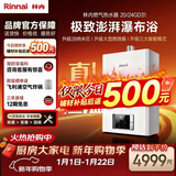 林内（Rinnai）【鲸吨吨白鲸】20升燃气热水器天然气 大水量 20GD31 (JSQ40-GD31)