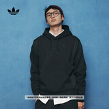 adidas简约宽松舒适运动连帽卫衣套头衫男阿迪达斯官方三叶草 黑色   L