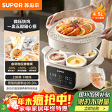 苏泊尔（SUPOR）电炖锅  隔水炖锅炖汤盅煲汤锅 燕窝炖盅婴儿煮粥 电炖盅4.5L家用上蒸下炖微压电炖锅DZ25YC891