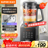 苏泊尔（SUPOR）降噪破壁机 家用1.2L小型多功能可预约轻音免滤豆浆机3-4人破冰碎冰榨汁机 SPJ002S