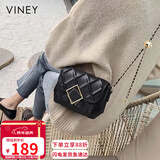 viney包包女包牛皮洋气斜挎包品牌单肩链条包生日元旦礼物送女生女友