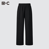 优衣库合作款男女装宽松运动长裤休闲裤卫裤常规款479854 479854/09黑色 S