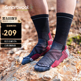 SMARTWOOL徒步轻量减震中筒袜户外美利奴羊毛袜运动袜登山袜1614/1613 1614中筒袜:木炭黑003 L（适合脚码42-45）