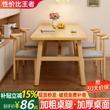 必响餐桌家用小户型轻奢现代简约长方形餐饮商用桌椅吃饭桌子出租房用 原木色【升级加厚 送货到家】 100cm 【宽60cm高75cm】单桌子