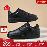 Kappa卡帕男鞋板鞋男冬季新款鞋子男女同款情侣运动鞋厚底减震休闲鞋男 黑武士 42