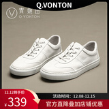 青婉田小白鞋女真皮女鞋系带韩版休闲鞋女学生百搭板鞋女鞋子 白色/尺码正常 37