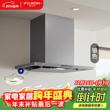 富士帝日本原装进口  油烟分离顶吸欧式吸油烟机 家用白色日系抽油烟机防油涂层易清洁CXW-230-CL260E 银色 SV