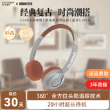 象鼻子【主动降噪丨复古金属】大怪兽头戴式耳机无线蓝牙复古潮流穿搭高音质音乐金属降噪运动耳机D75 复古棕 【影院级音效+零压感】