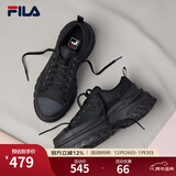 FILA 斐乐官方LAVA女鞋夏季帆布鞋休闲鞋板鞋小白鞋运动鞋黑色鞋子 黑-BK 40