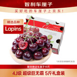 京鲜生 智利Lapins车厘子4J级5斤礼盒装 果径约32-34mm 水果年货礼盒