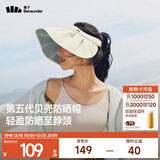 蕉下（beneunder）遮阳帽女帽子防晒帽女太阳帽大帽檐防紫外线空顶帽贝壳帽户外登山 【花瓣型帽檐】高岭白
