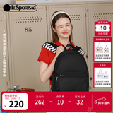 LeSportsac乐播诗简约纯色包包女包双肩包书包送女生礼物 黑色【实物偏紫色】