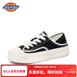 Dickies女士帆布鞋潮流休闲鞋子布鞋低帮百搭女士平底鞋 黑色 37 