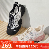 骆驼（CAMEL）丑萌登山鞋女时尚撞色户外休闲鞋 L24S076620 米/银/粉 39